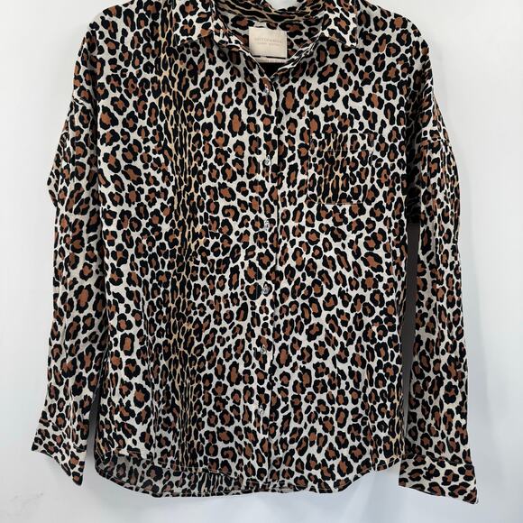 Scotch & Soda leopard print cotton button down shirt - Picture 4 of 6